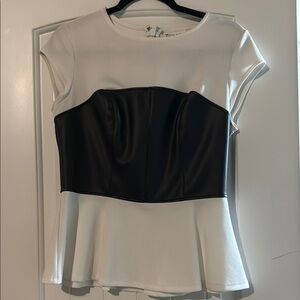 Elegant Black and White Women's Top